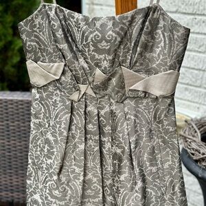 BCBG Silk Strapless Fitted Formal Party Winter Formal Homecoming Short Dress